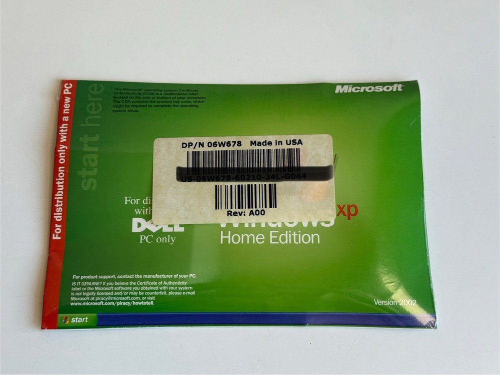 SEALED NEW Microsoft Windows XP Home Edition Version 2002