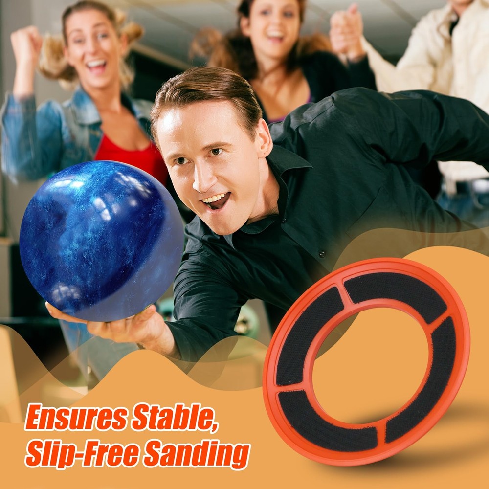 Universal Sanding Pad Holder for Bowling Balls, Precision Surface Orange