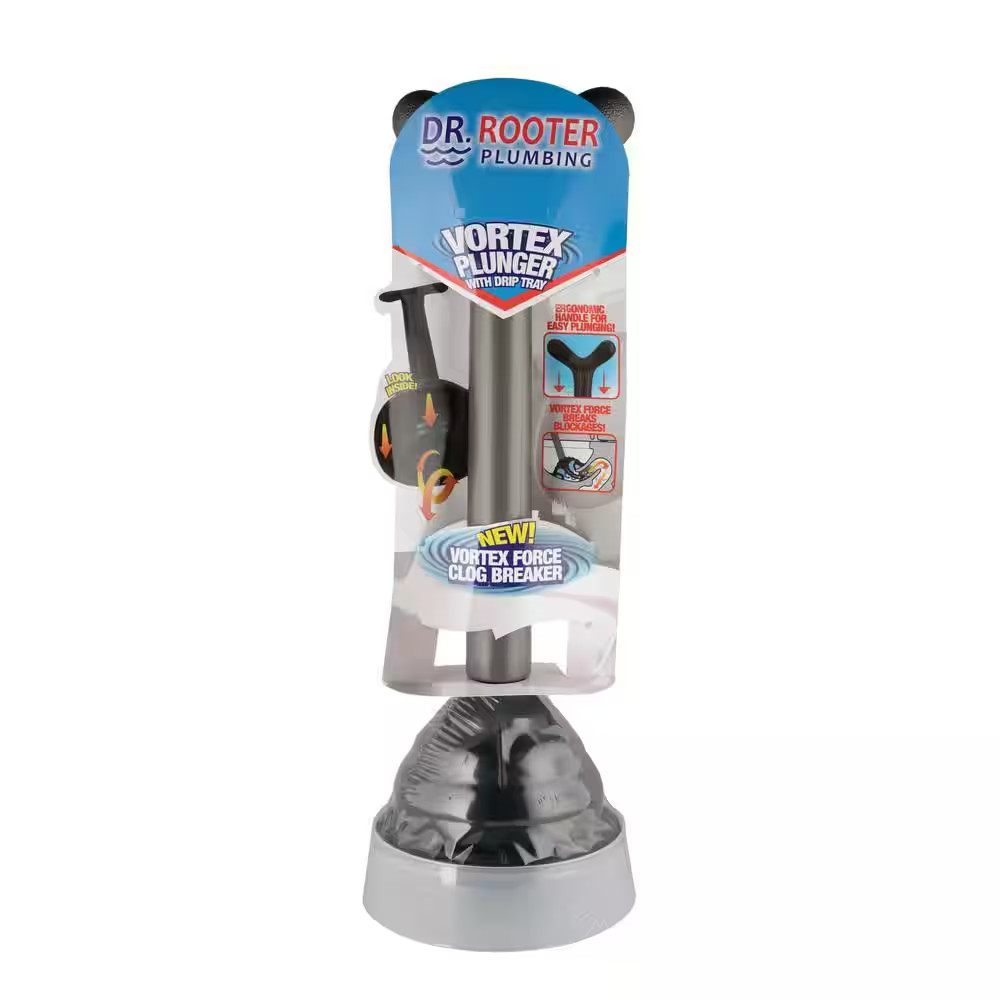 Vortex Professional Grade Plunger with Drip Tray and Splash Guard