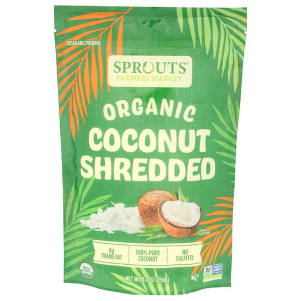 Sprouts Organic Shredded Coconut 8.8 oz - 3 Packs