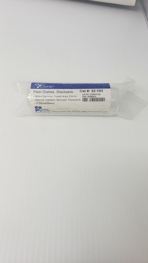 GenClone Petri Dishes Stackable 32-103 10ct Per Order SEE DESCRIPTION