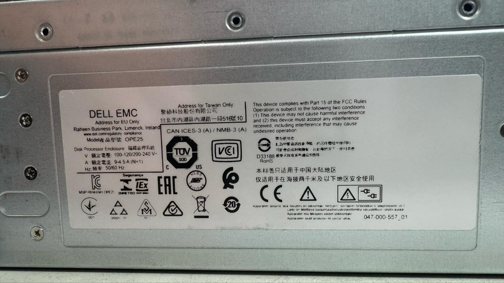DELL EMC OPE25 Unity 400 25x SFF Storage FLASH RAID Disk Drive Array 900-542-004