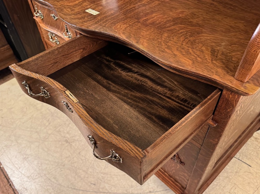 Antique Oak Macey's Roll Top Desk