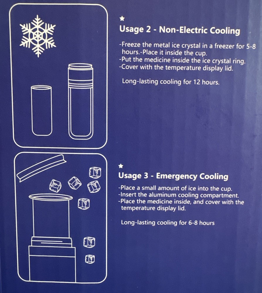 Portable Medicine Refrigeration Container (NON-Electric Version) NEW