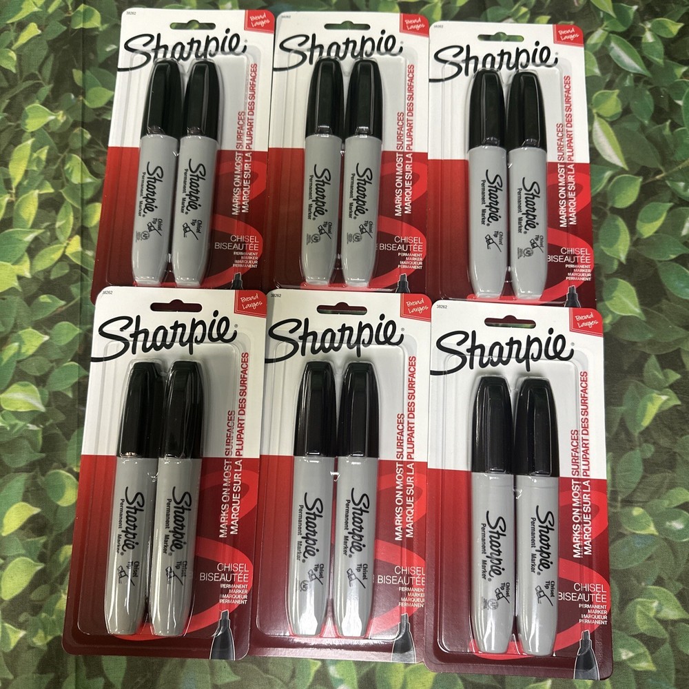 12 Pack Sharpie Permanent Markers Chisel Tip Markers for Work & Industrial