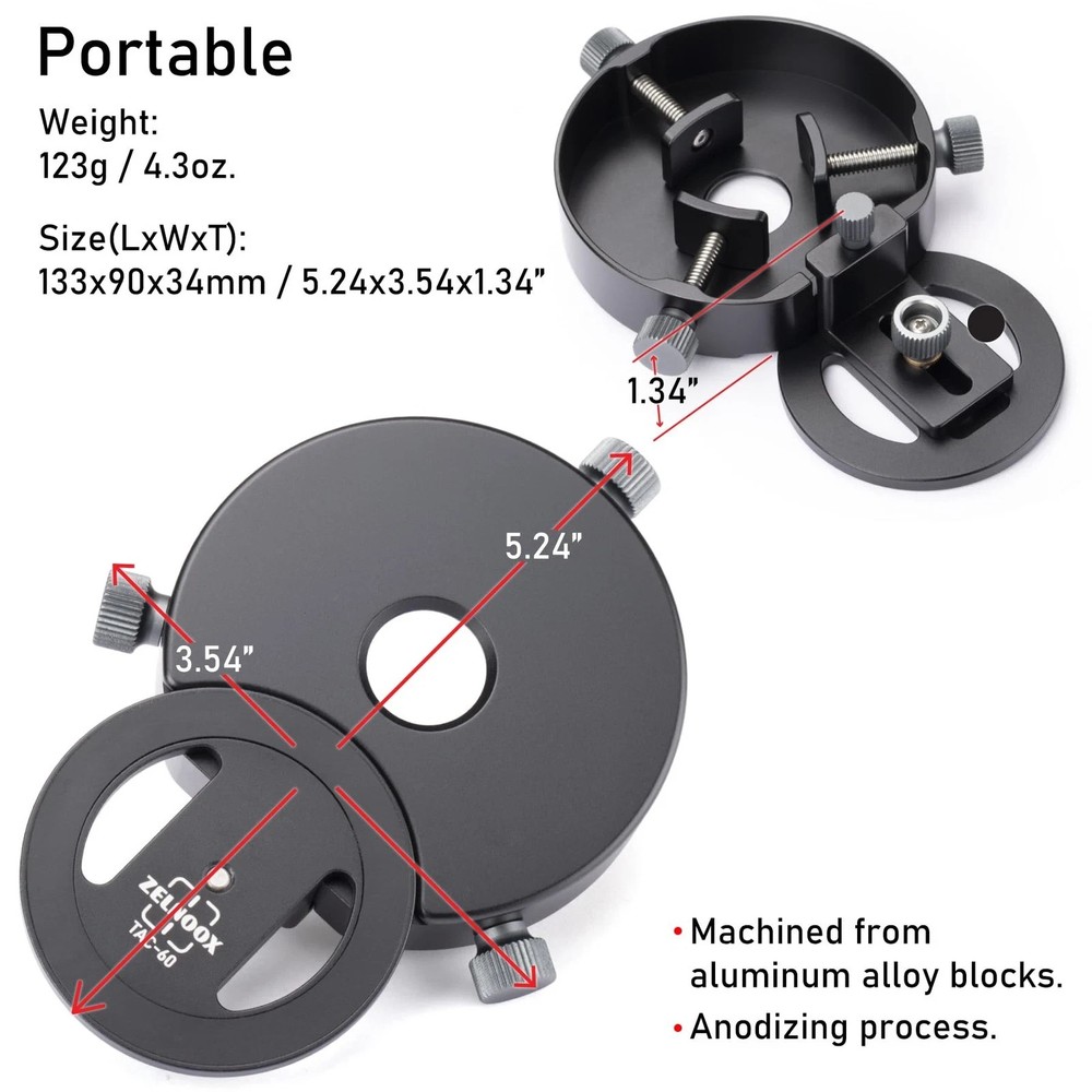 for Magsafe Digiscoping Adapter,Fits Telescope or Spotting Scope 2.5" Black