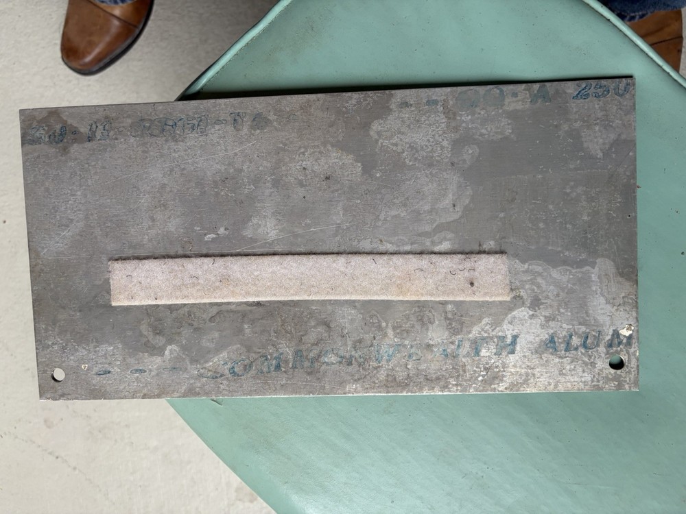 Vintage NASA Space E-7 Electrical Mechanical Construction Aluminum Panel