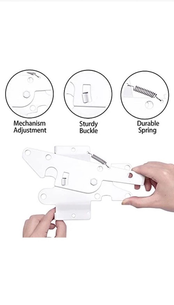 Bordersmover Heavy Duty Gate Latch, Post Mount Automatic Self-closing