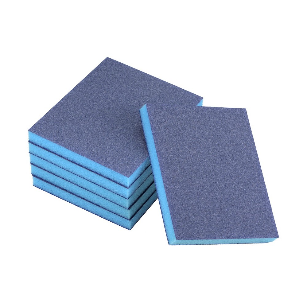 Sanding Sponge 180 Grit Sanding Block Pad Blue 6pcs