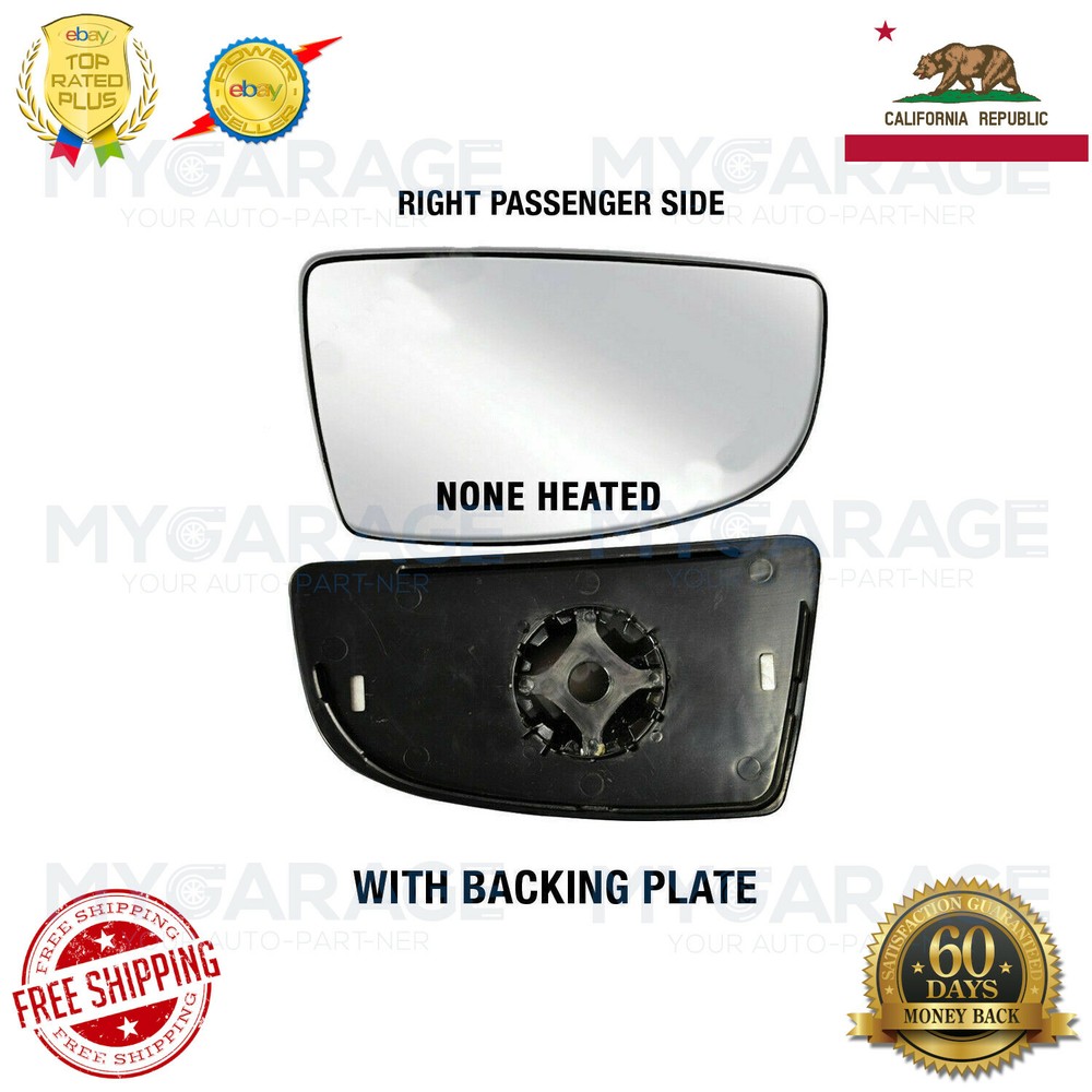Replacement Lower Mirror Glass Right Passenger Side for 2014 - 2018 Ford Transit