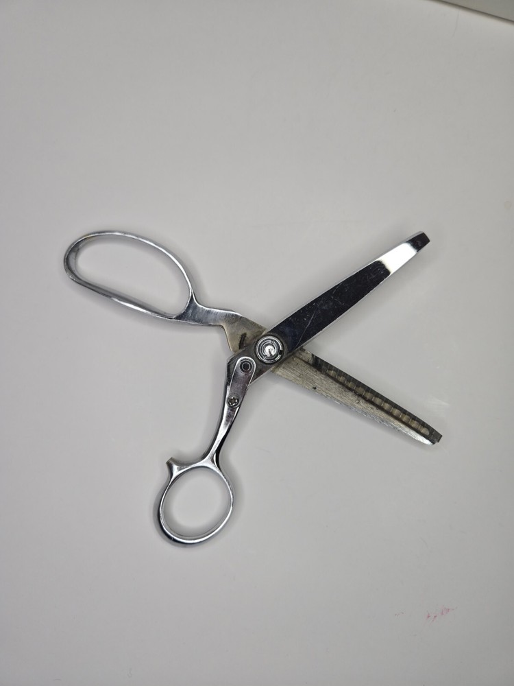 ROYAL SUPREME Chrome Plated Pinking Shears Scissors
