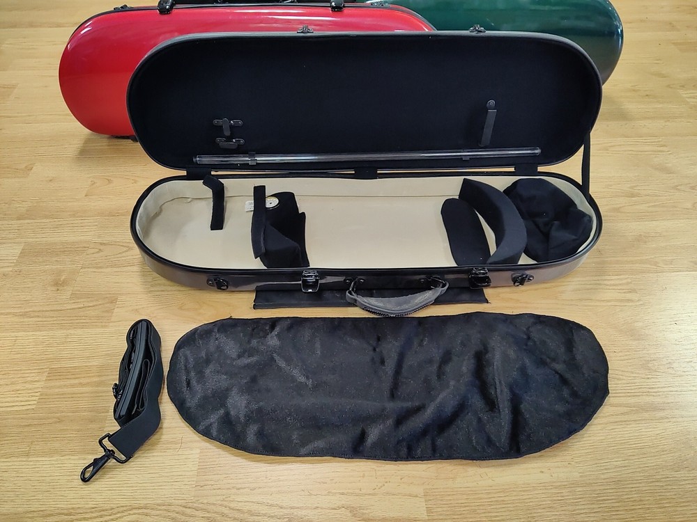 VIOLIN CASE-USED D SHAPE 4/4 COLOR-COMPOSITE SHELL-LIGHT-NO SCRATCH-PROTECT-MOON