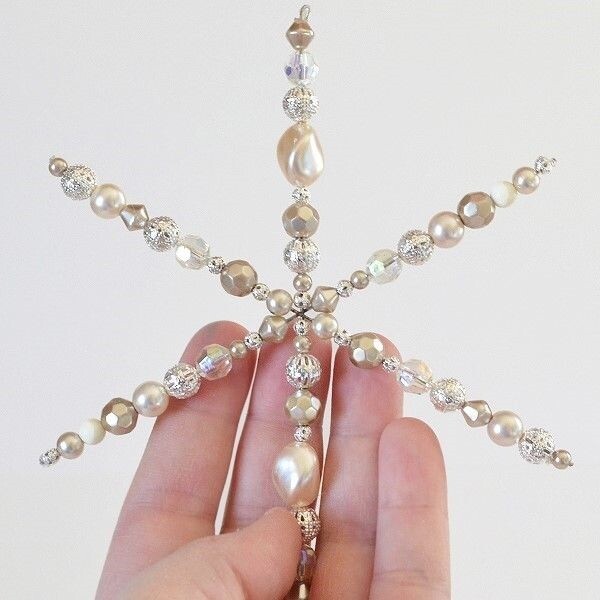 Wire Form, 8 Snowflake, Spider's Webs Ornament 3.75 Inch Forms Just Add Beads