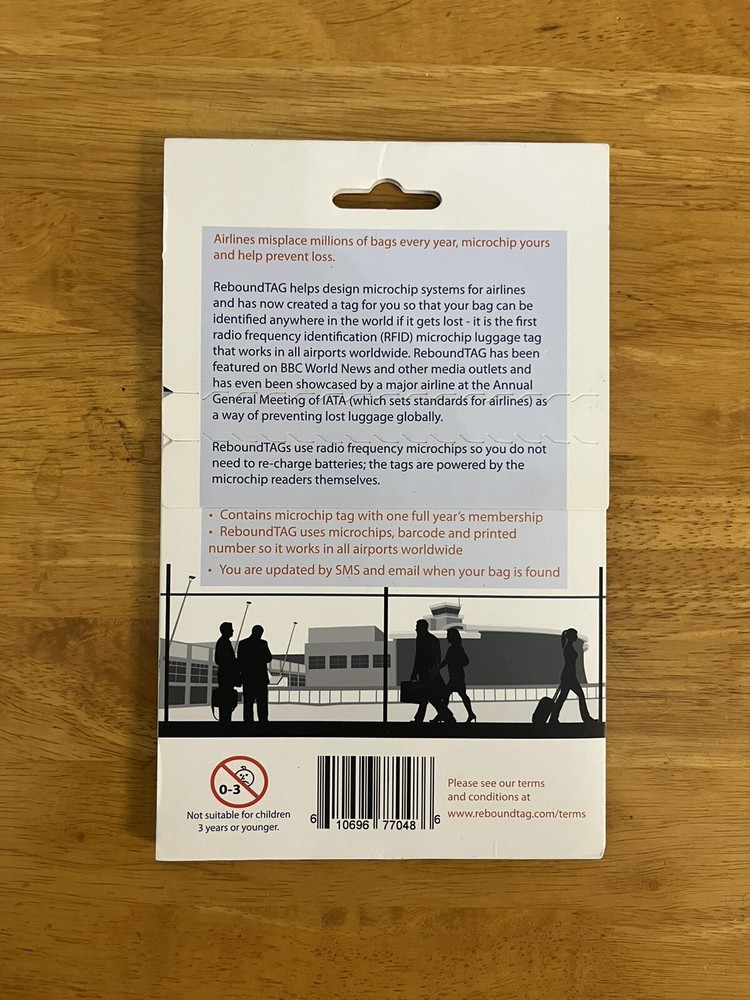 ReBound Luggage MicroChip Tags