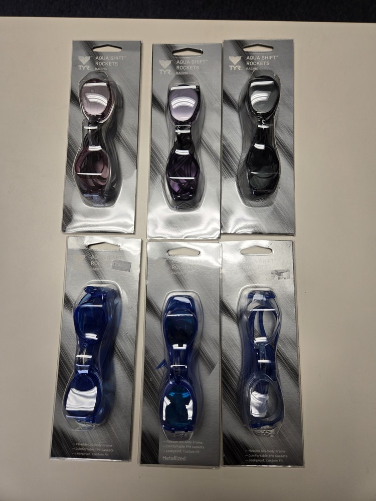 3 Pairs TYR Goggles Aqua Shift Rockets