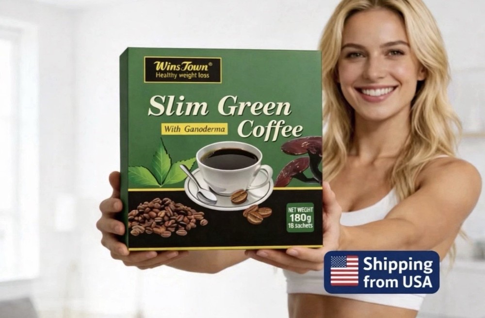 WinsTown Green Coffee Extract w/ Ganoderma & Ginseng Instant Coffee 18 Sachets