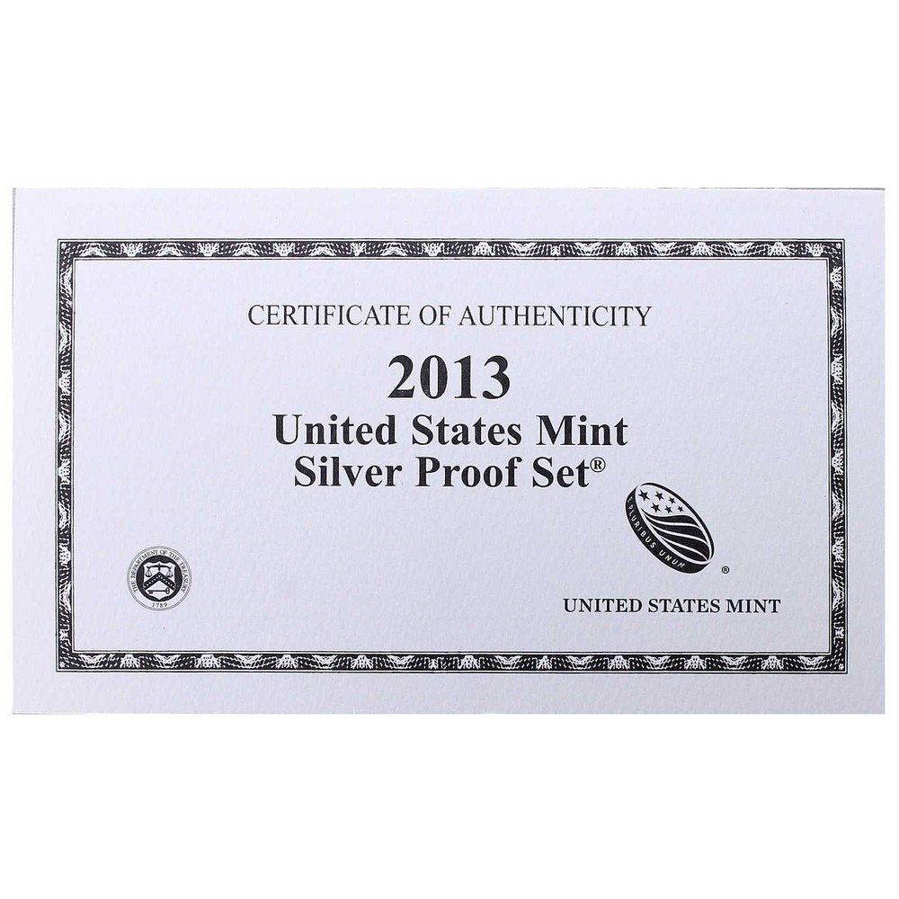 2013 S Proof Set Original Box & COA 14 Coins 90% Silver