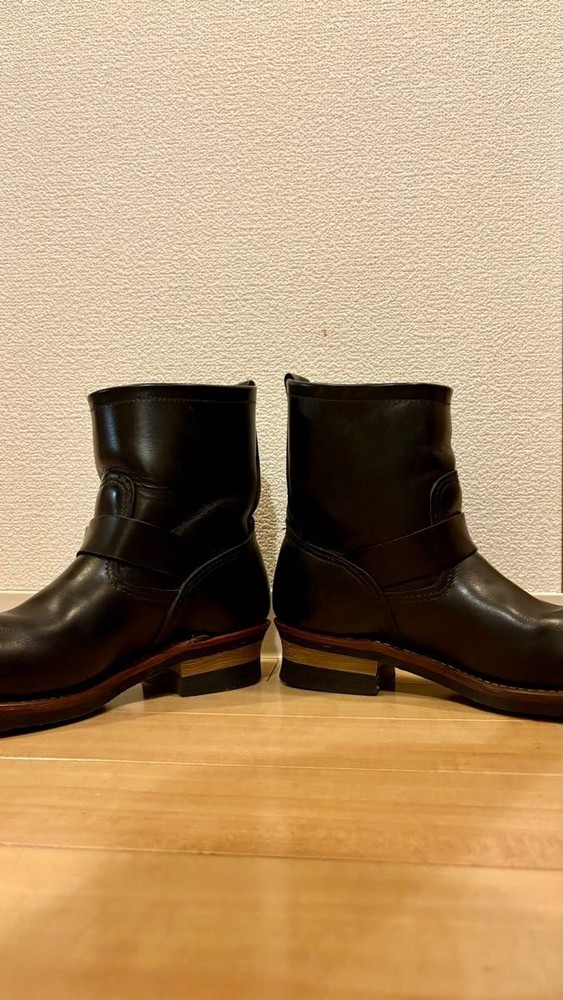 RedWIng Boots D2976 Leather Black Short Engineer Boots Size 8.5D
