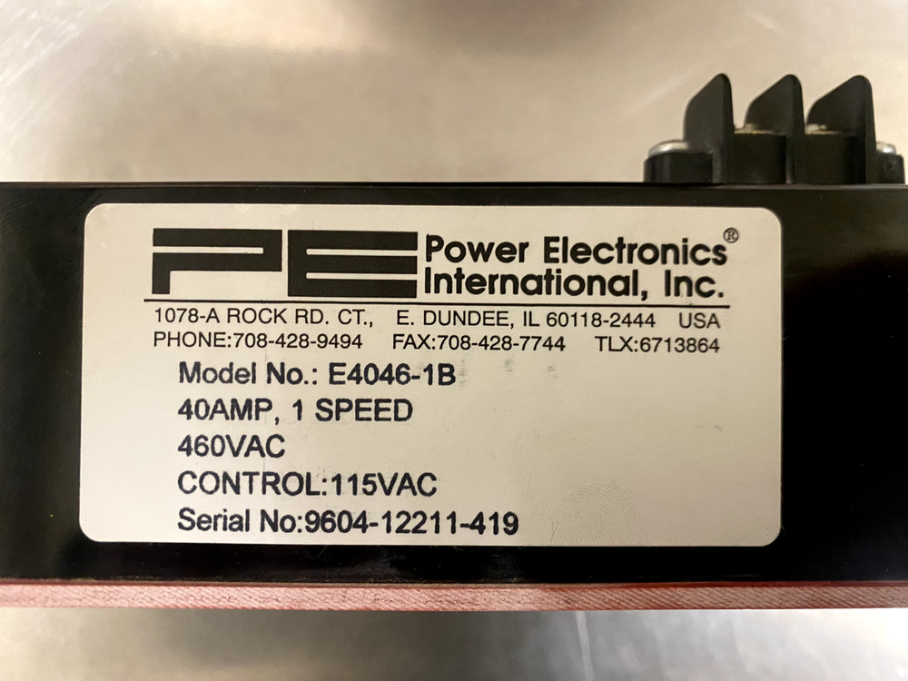 Power Electronics E4046-1B Single Speed Soft Start Reduced Torque Control L365