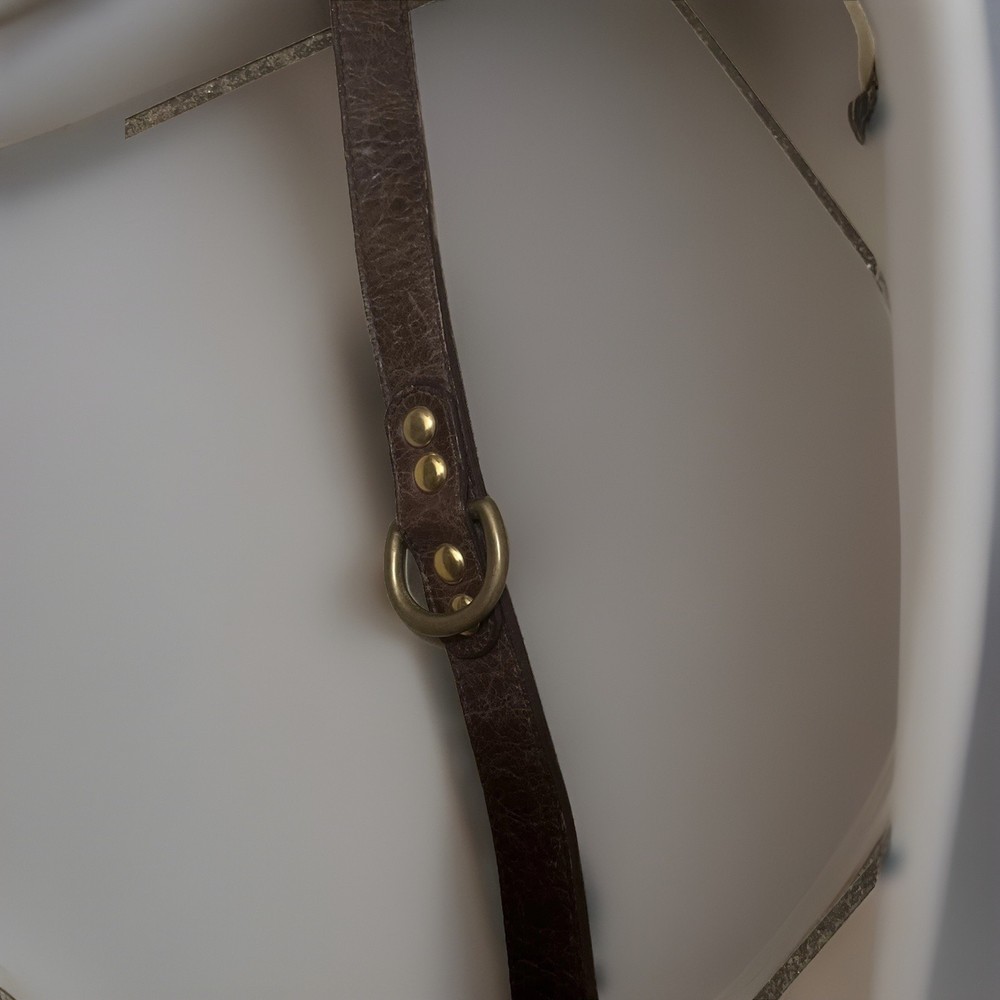 Dog Collar Leather Distressed Brown 18