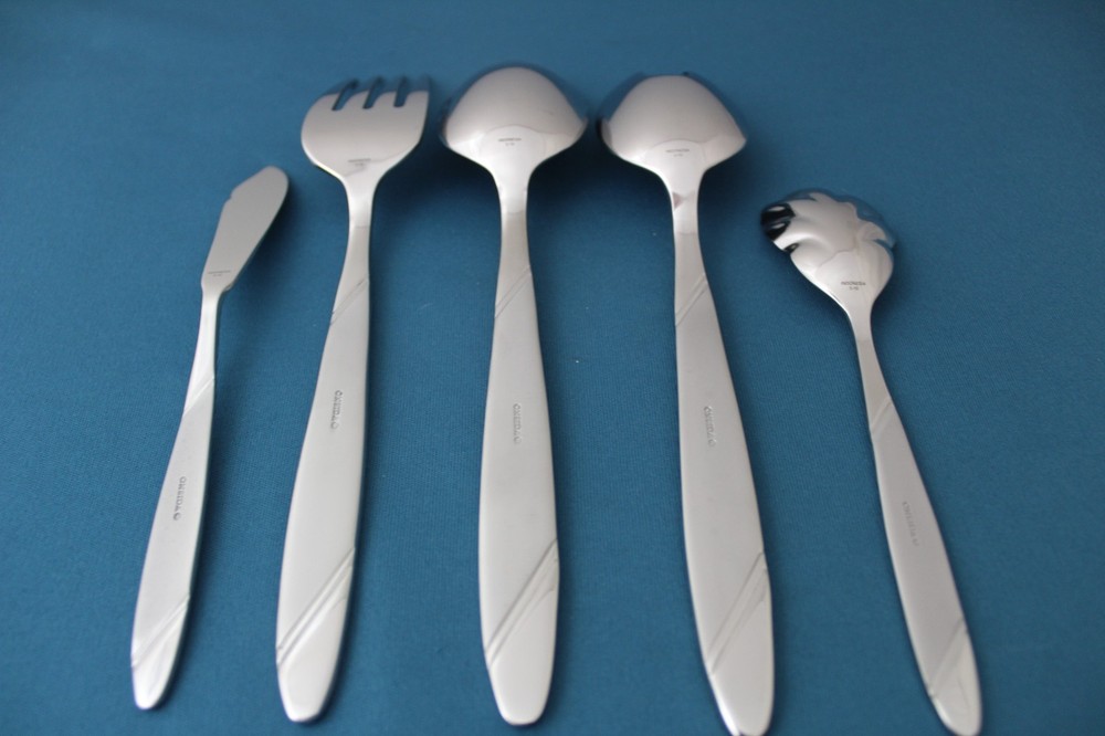 Oneida RISOTTO Serving (5pc Set) Tablespoon Pierced Fork Sugar Stainless NEW