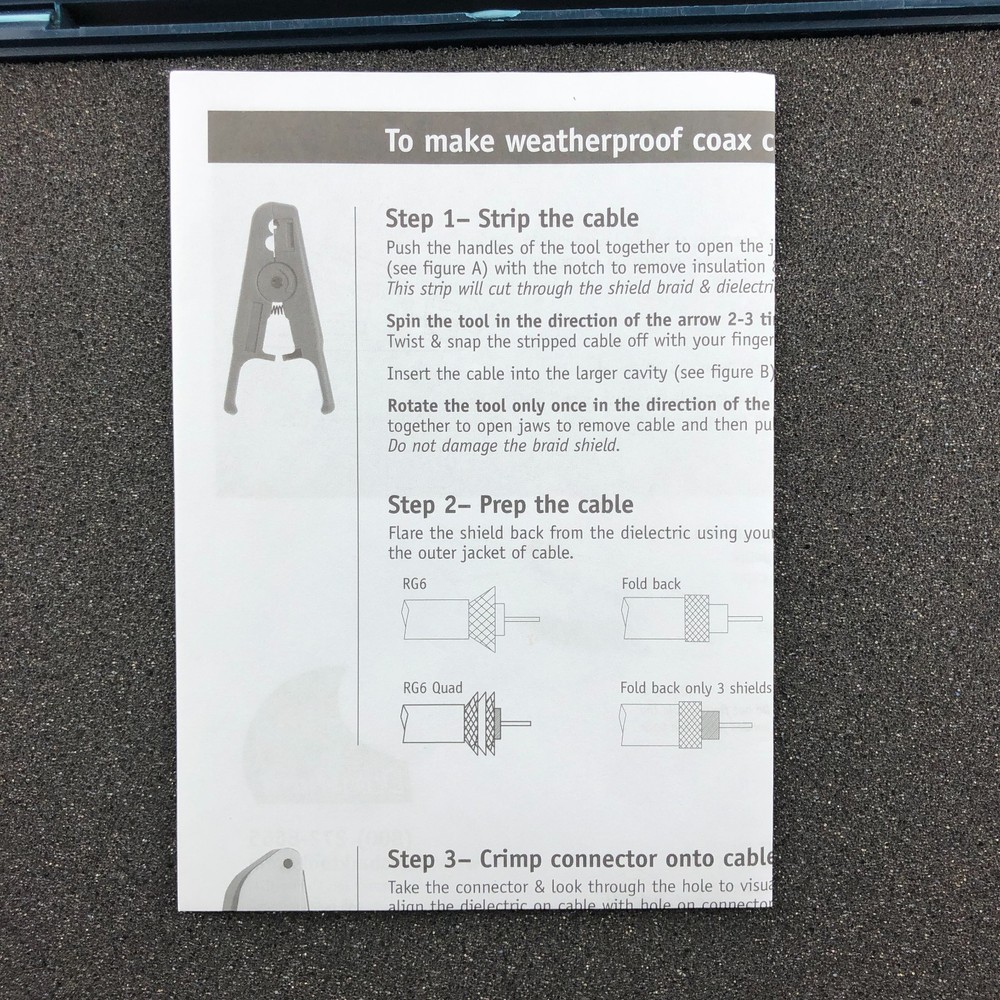 DataShark Satellite & Digital Cable Tool Kit by Paladin Tools Coax RG6 70019PKG