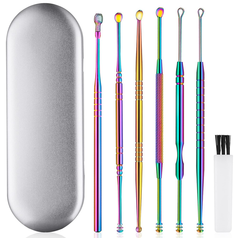 Ear Cleaning Kit,Safe Wax Removal Tool,Earwax Kit,Easy Titanium