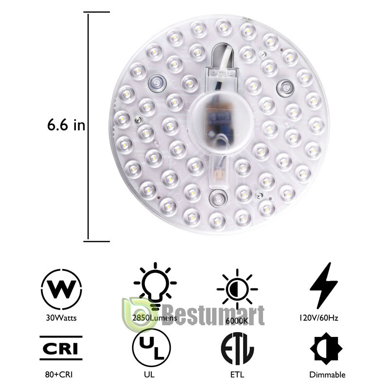 Ceiling LED Light Replacement LED Light Engine Retrofit Kit Ceiling Fan Light 6"