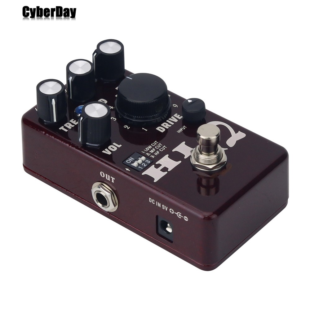 Electric Guitar Distortion Overload Effects Pedal High Gain Dynamic Effector