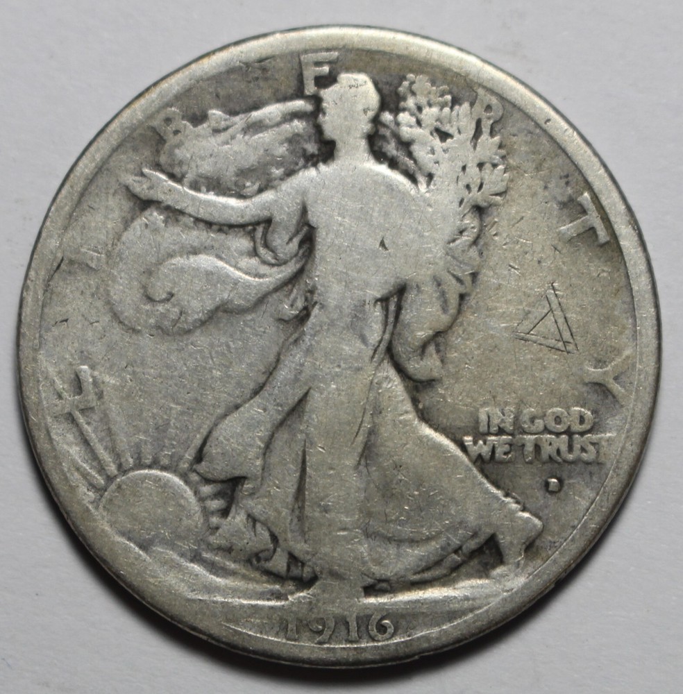 1916 D Walking Liberty Half Dollar M1105
