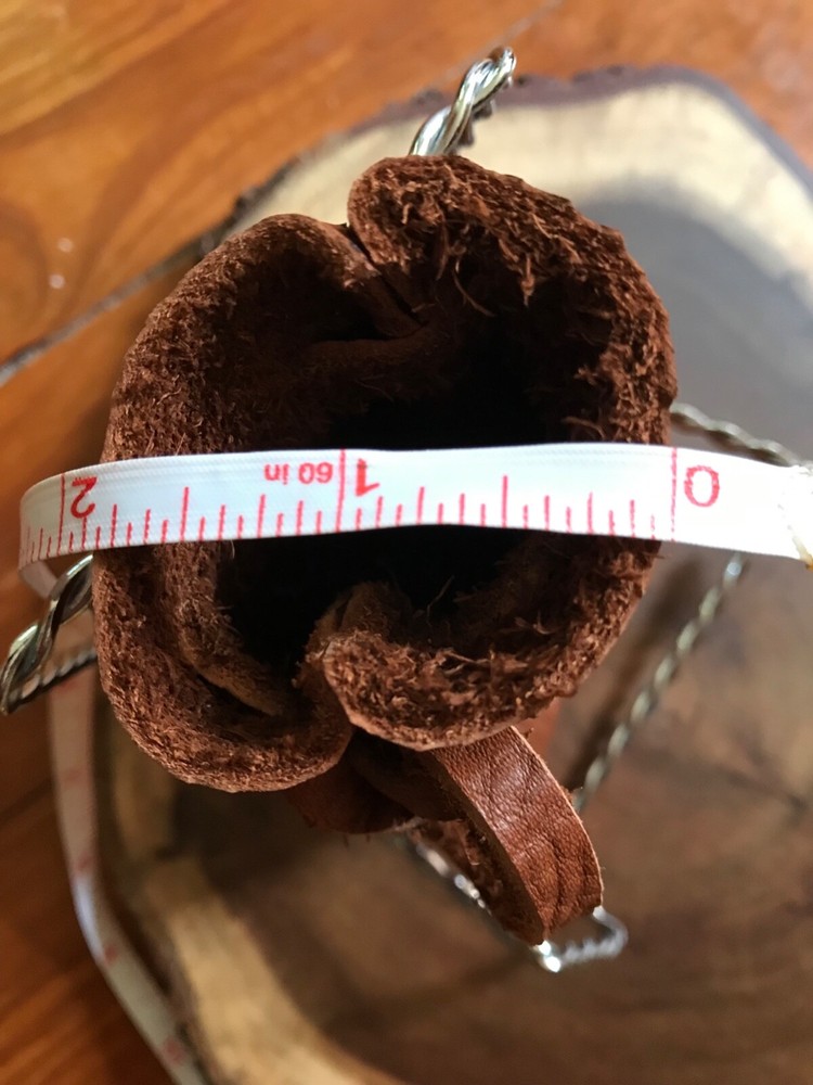 Handcrafted brown leather pouch, Muzzleloading hunting bullet bag, coin bag 