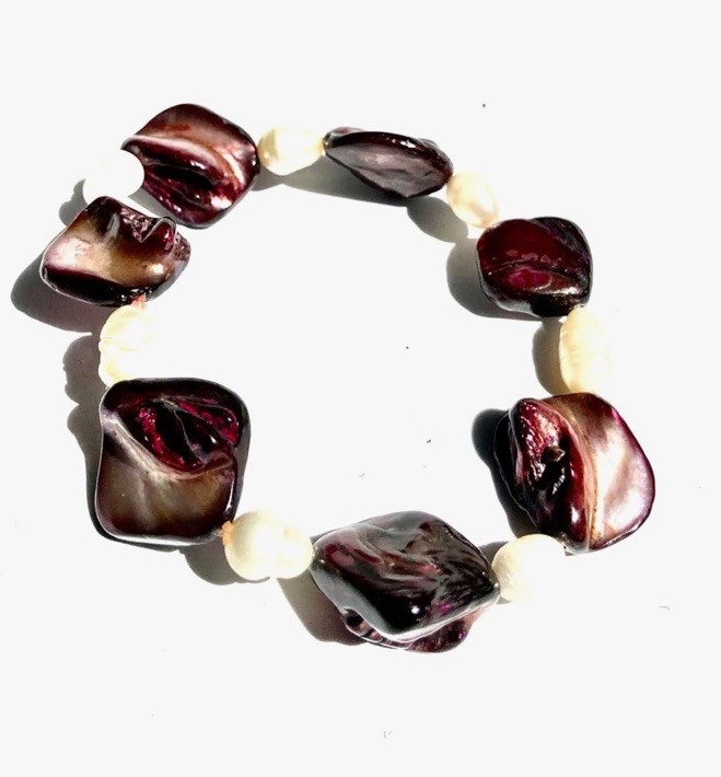 Beaded Pearlized Multicolored Bracelet Stretch