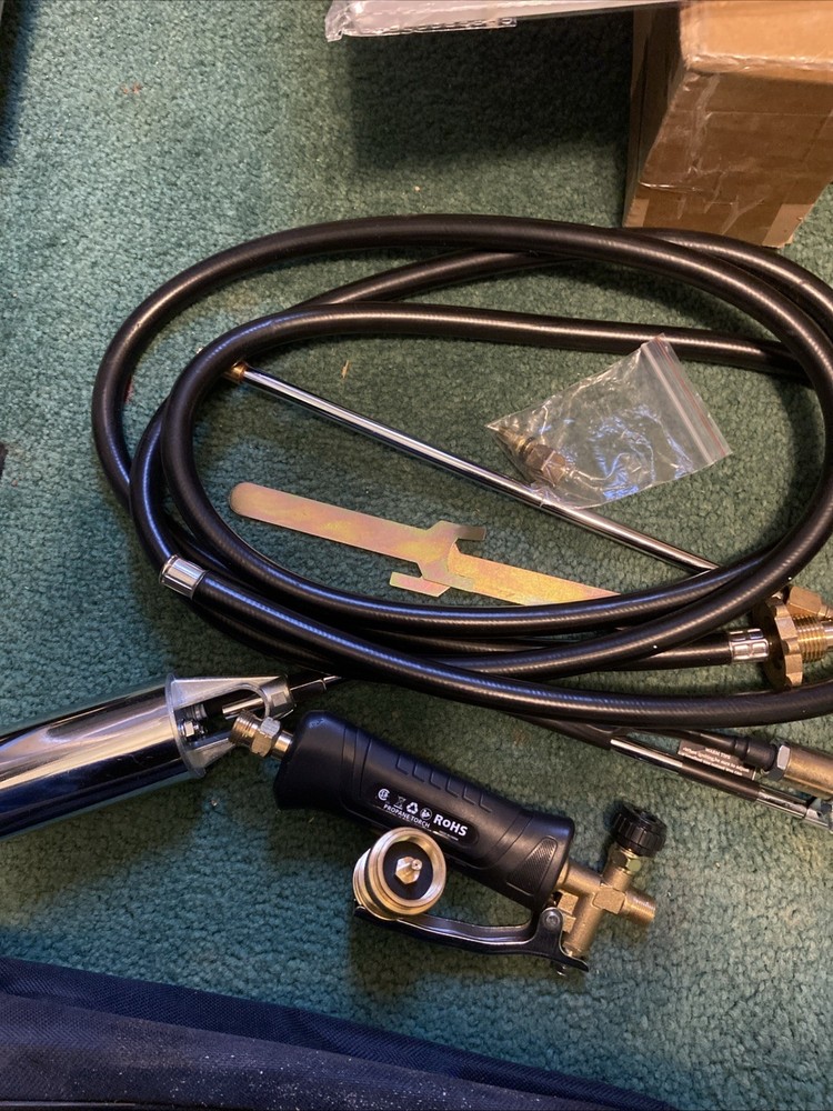 Rohs Propane Torch Kit with Hose and Trigger Start New Open Case. Nice Case