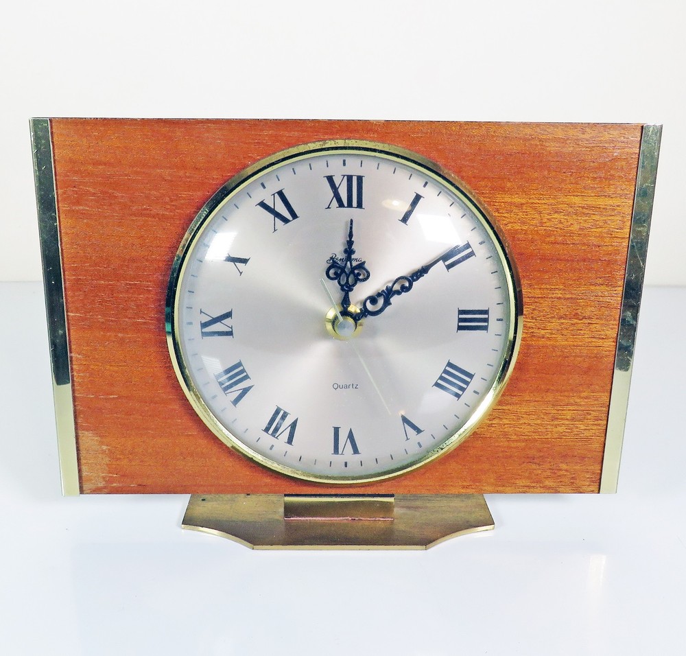 Vintage Bentima Quartz Mantel Clock Working