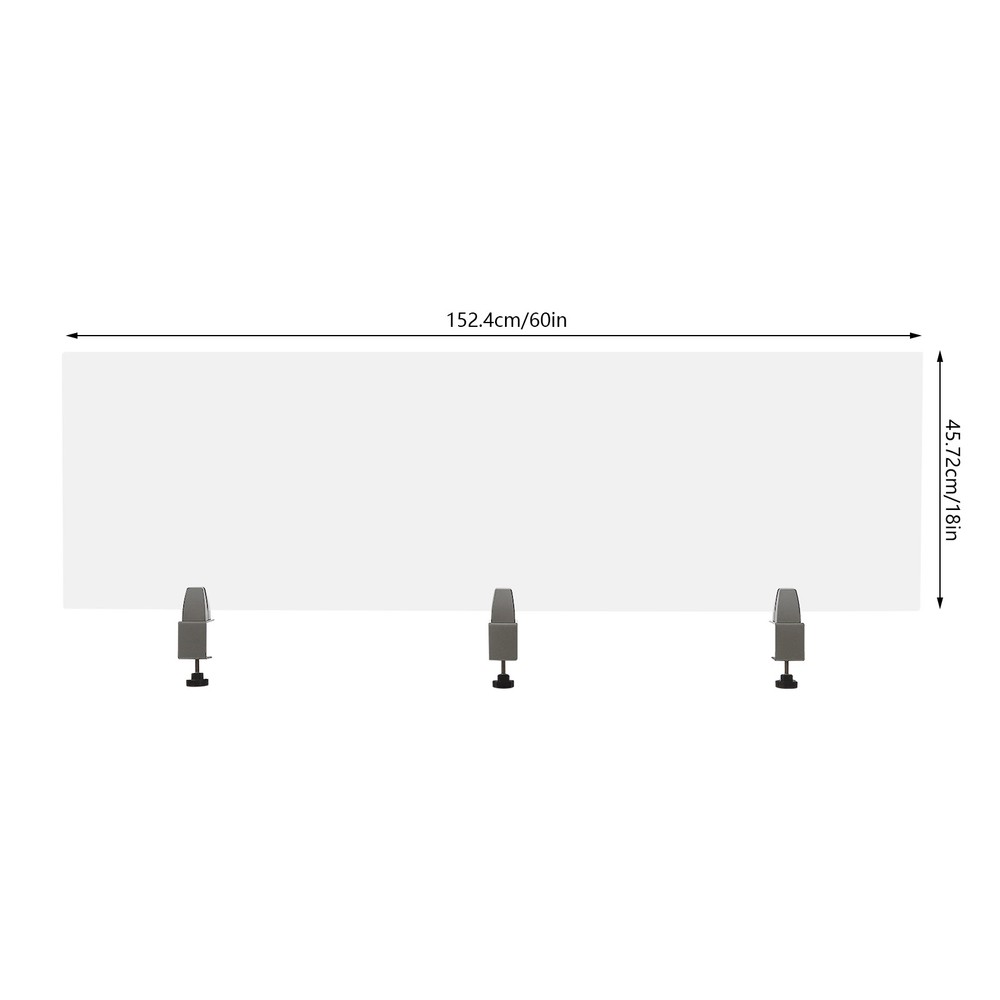 Office Partition, Desk Divider, Desktop Privacy Panel 152.4*45.7*5.1cm/60*18*2in