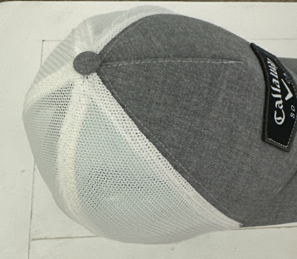 Callaway SD CA Golf Hat Cap Gray White Snapback Mesh