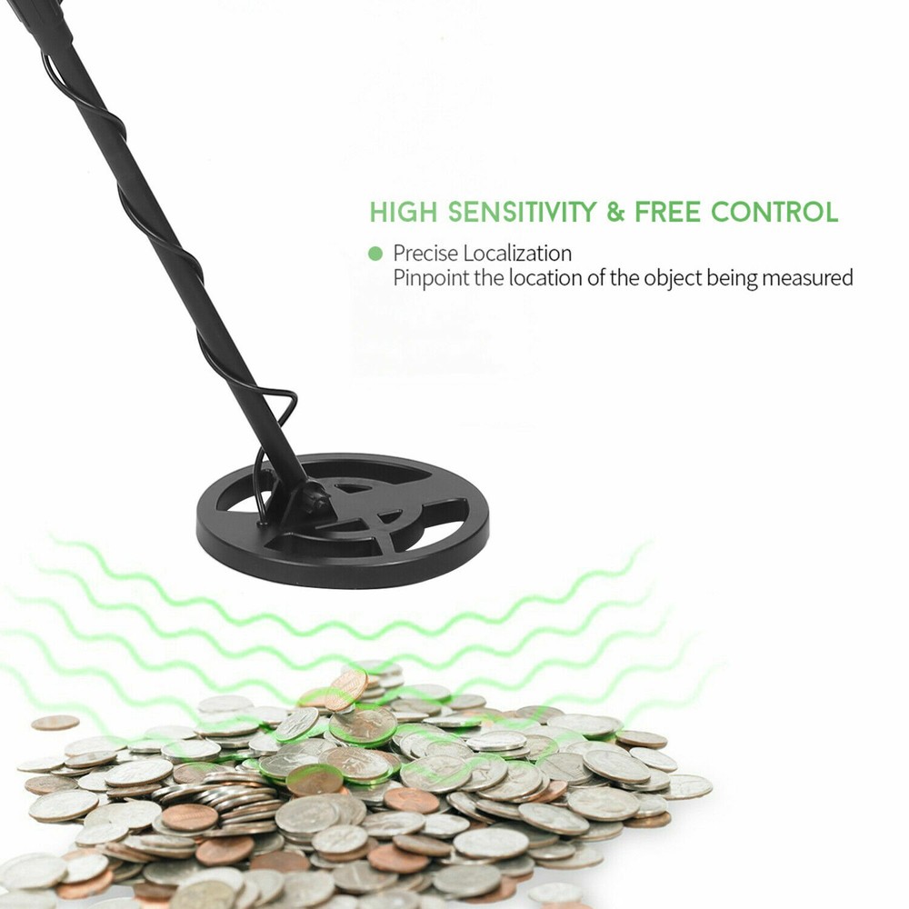 LCD Metal Detector Kit Deep Sensitive Gold Digger Hunter Search Waterproof Coil