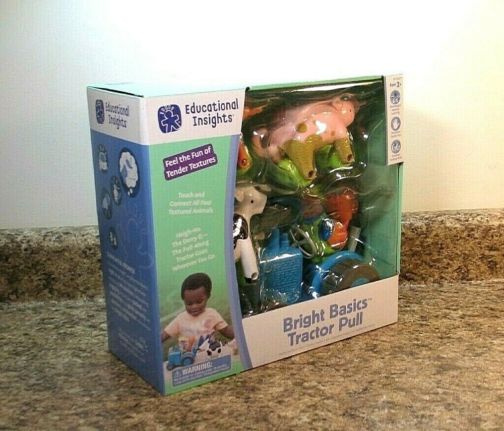 Educational Insights Bright Basics Tractor Pull Farm Animals Ages 2+ NEW