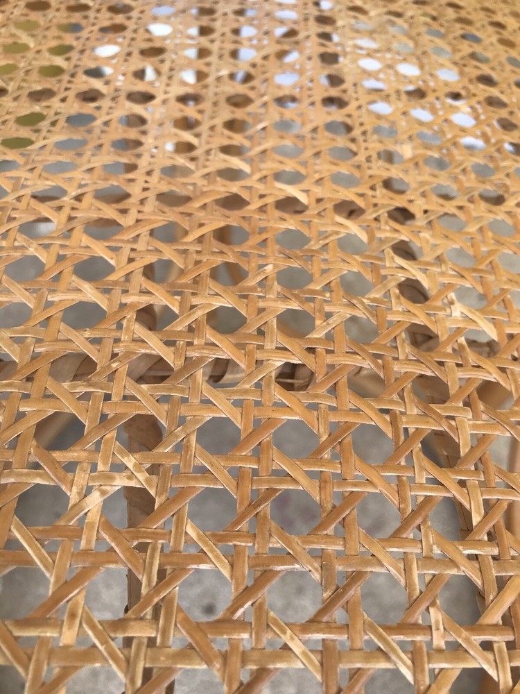 Mid Century RATTAN CANE STOOL Side Table Boho Chic Stool CLASSIC Design💕