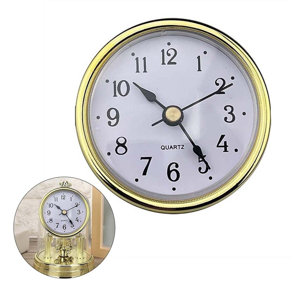 65MM,Quartz Clock Inserts Movement Replacement DIY Gold Arabic Numbers Useful