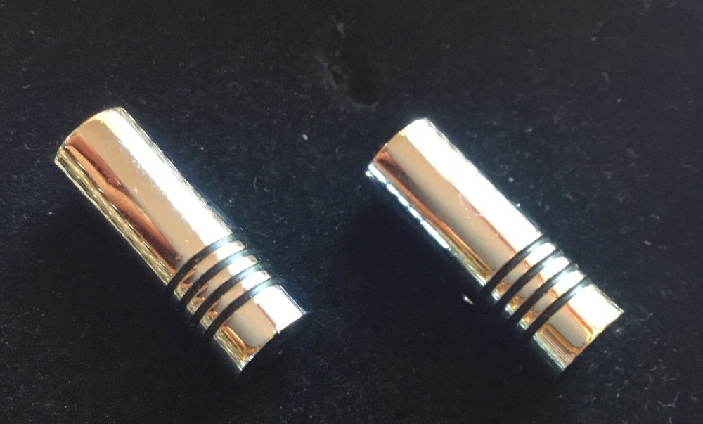 Cufflinks Shiny Silver Tone Excellent Condition Cylindrical