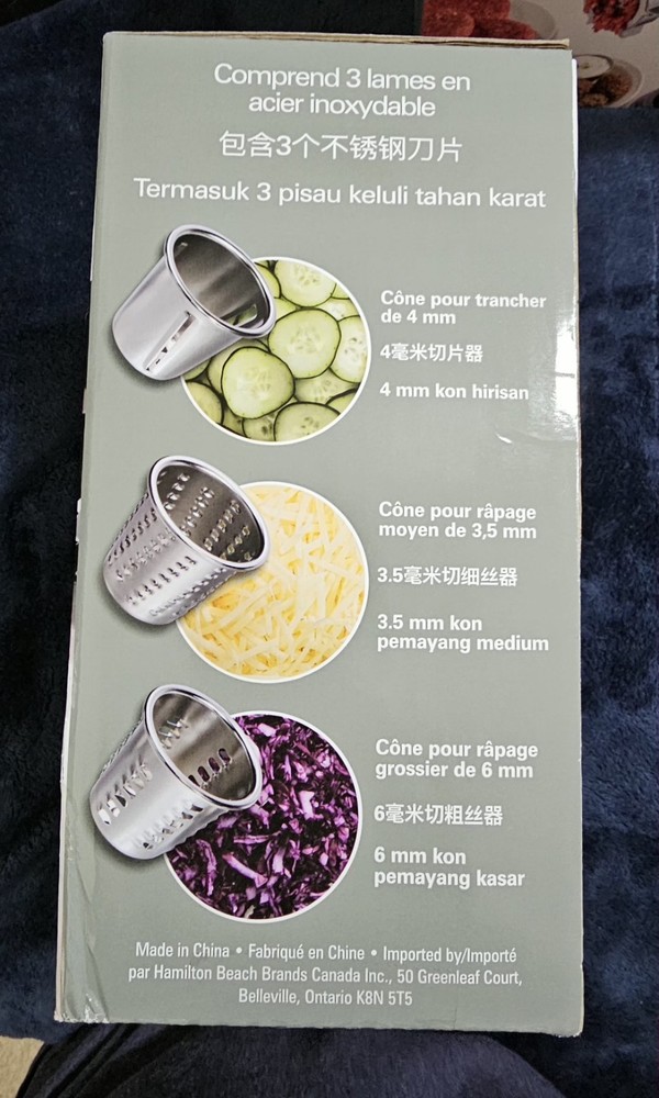 Hamilton Beach Slocer & Shredder Attachment For Stand Mixer