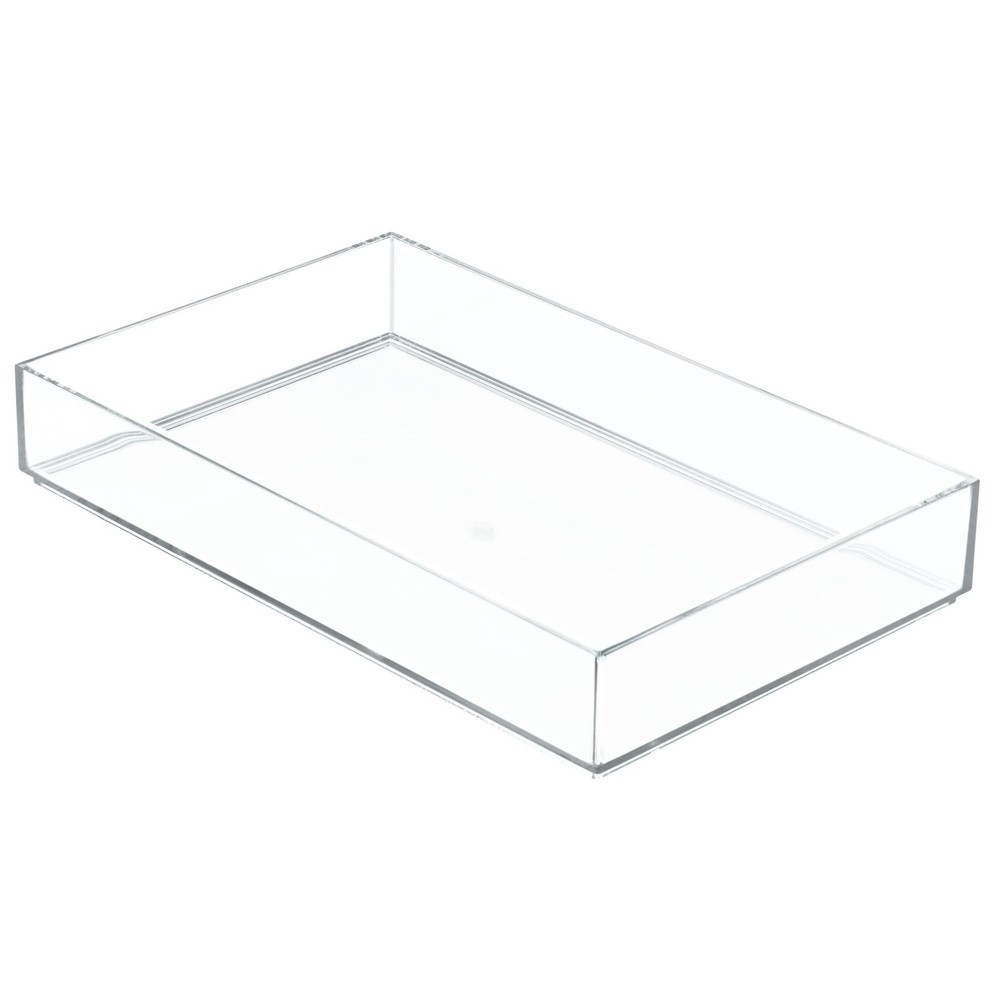 iDesign Clear Drawer Organizer, Plastic Tray for Makeup Storage on XL,