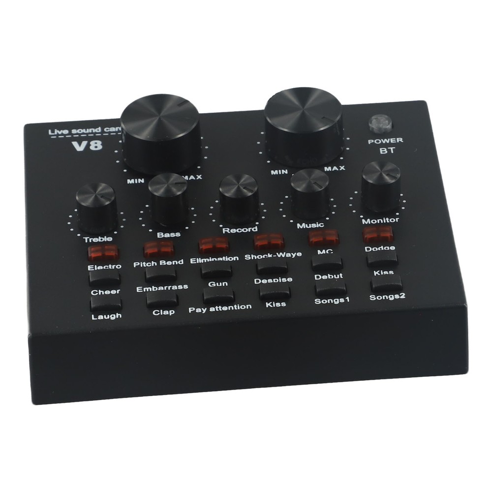 Convenient V8 Sound Card Set for Easy Storage Advanced Audio Technology