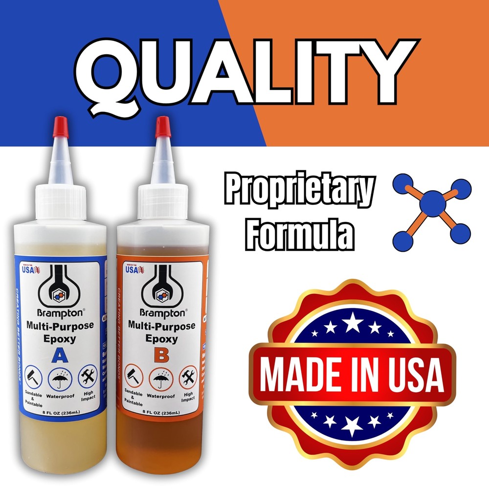 Brampton Multi-Purpose Epoxy - Epoxy Glue Kit for Metal, Wood, Tile, Most Pla...