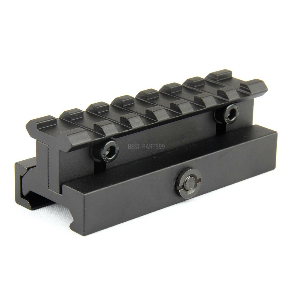 Quick Release Adjustable Height Picatinny Riser Mount - 7 Slot