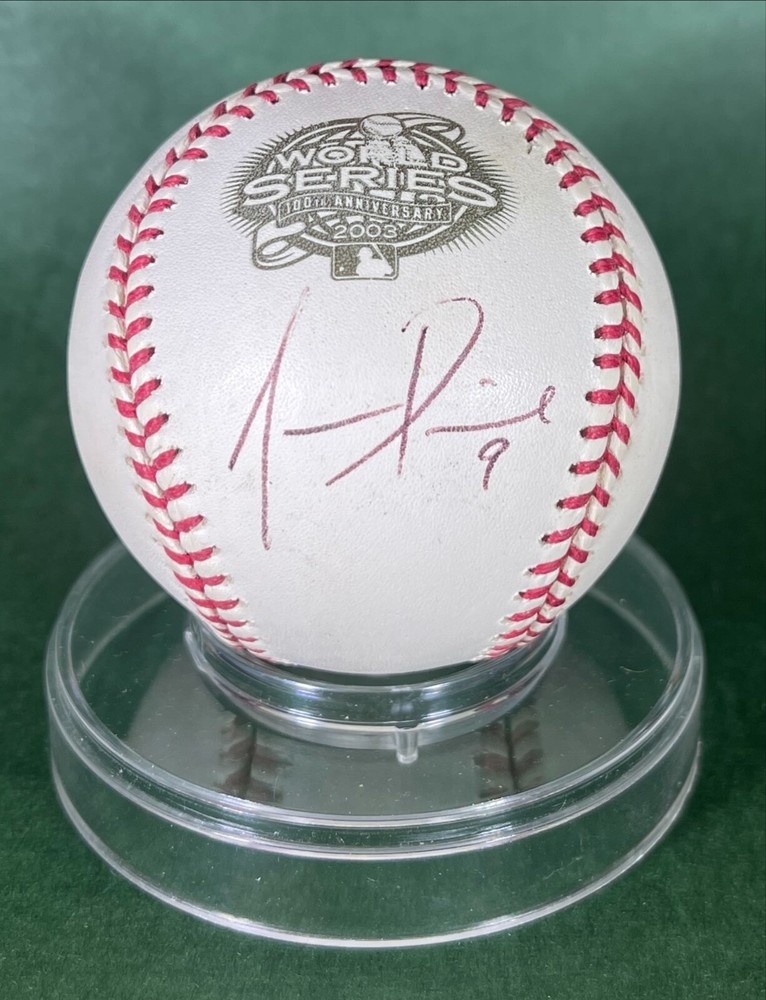 JUAN PIERRE #9 AUTOGRAPHED SIGNED OFFICIAL 2003 WORLD SERIES BASEBALL