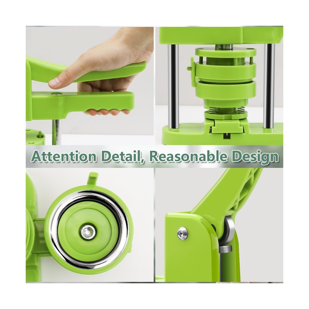 Happizza Button Maker Machine Multiple Sizes, Pin Maker Machine 1.25 in+2.25 ...