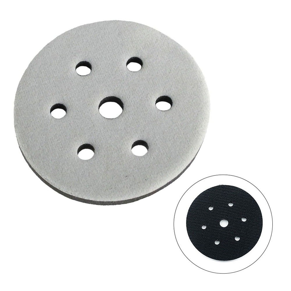 Easy to Install 6 Inch Sponge Interface Pad for Hook&Loop Sanding Discs 7 Holes