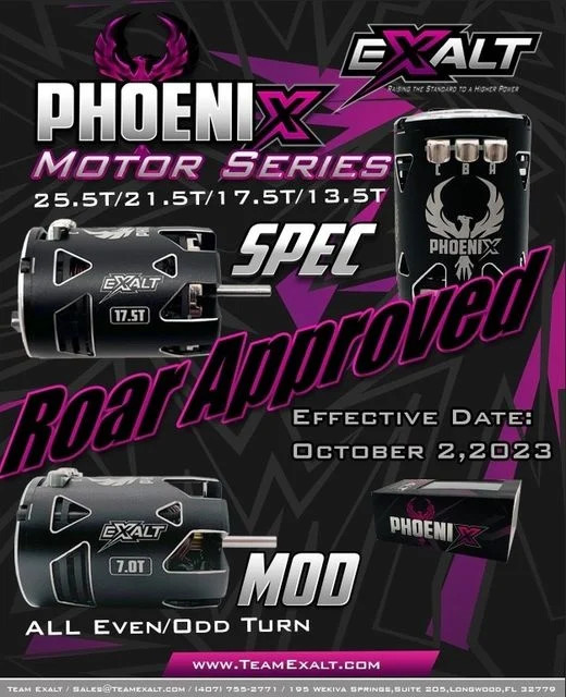 EXA01135 Exalt "Phoenix" Bronze Spec Class 13.5T Brushless Motor